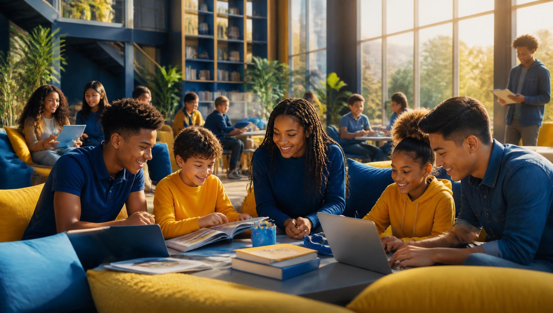 Students of all ages learning together at Rich Kids University